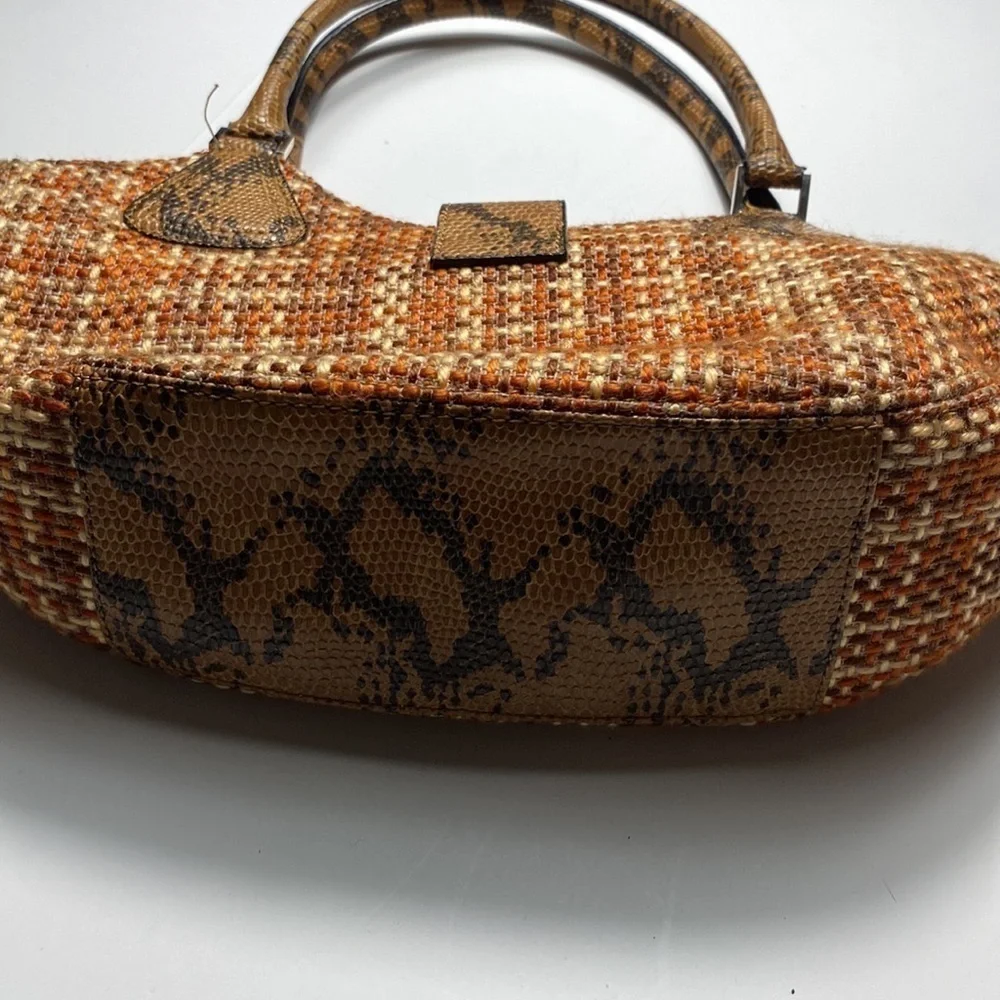 Roman Handbag animal print and plaid